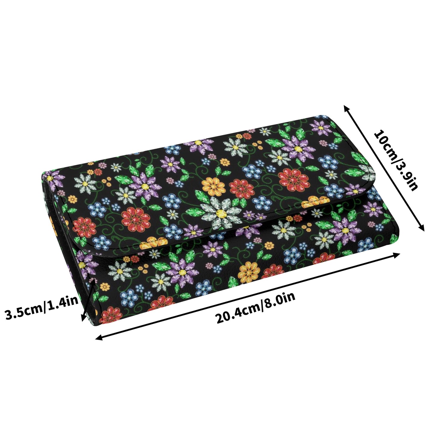 Métis Inspired Floral Beaded Trifold Wallet