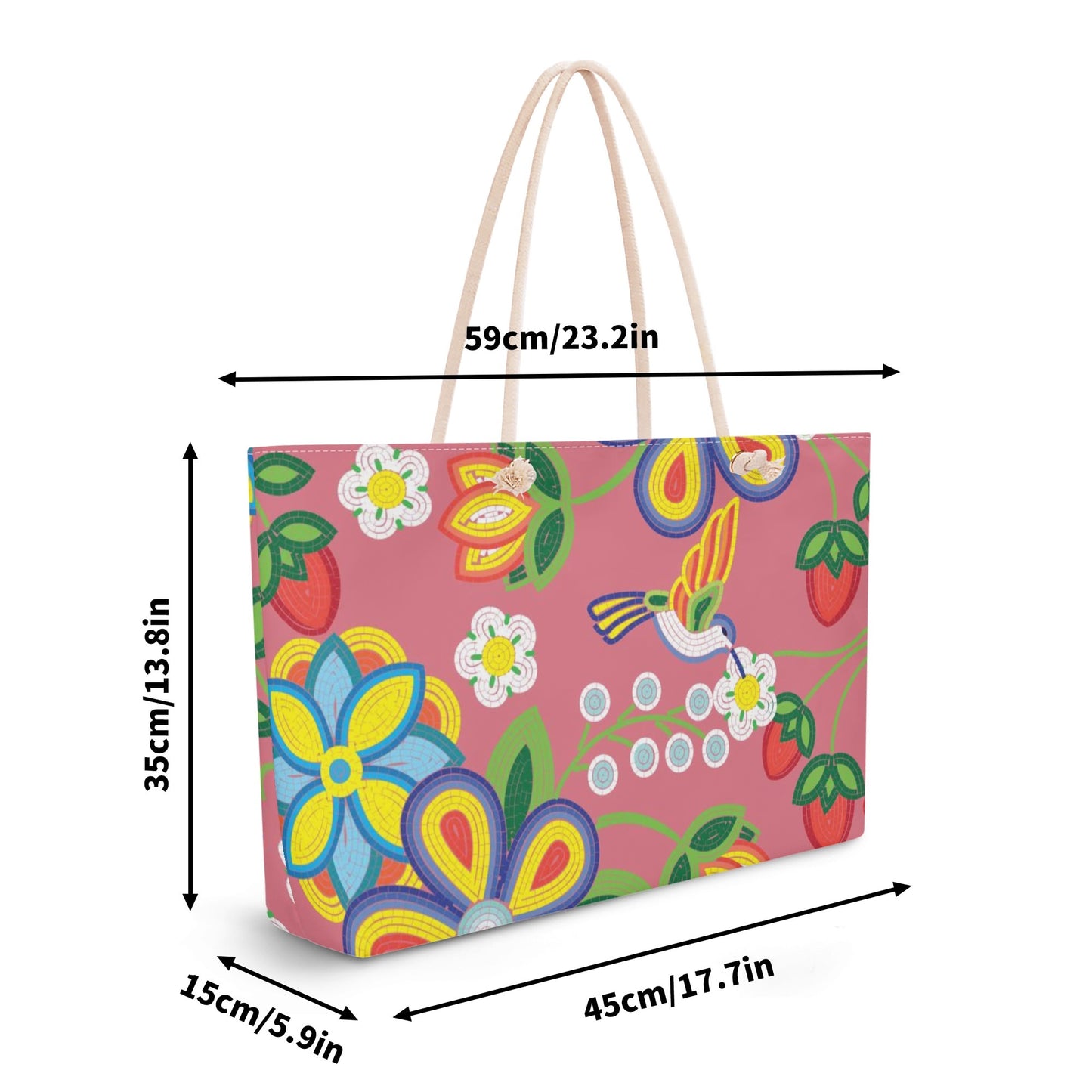 Métis Floral Beaded Weekender Tote Bag