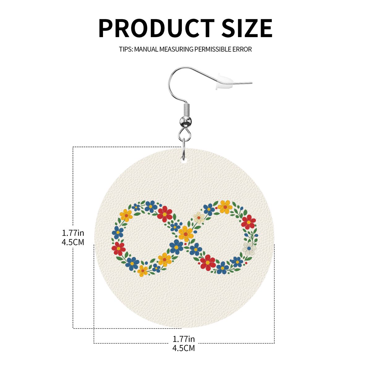 Métis Floral Infinity Leather Earrings