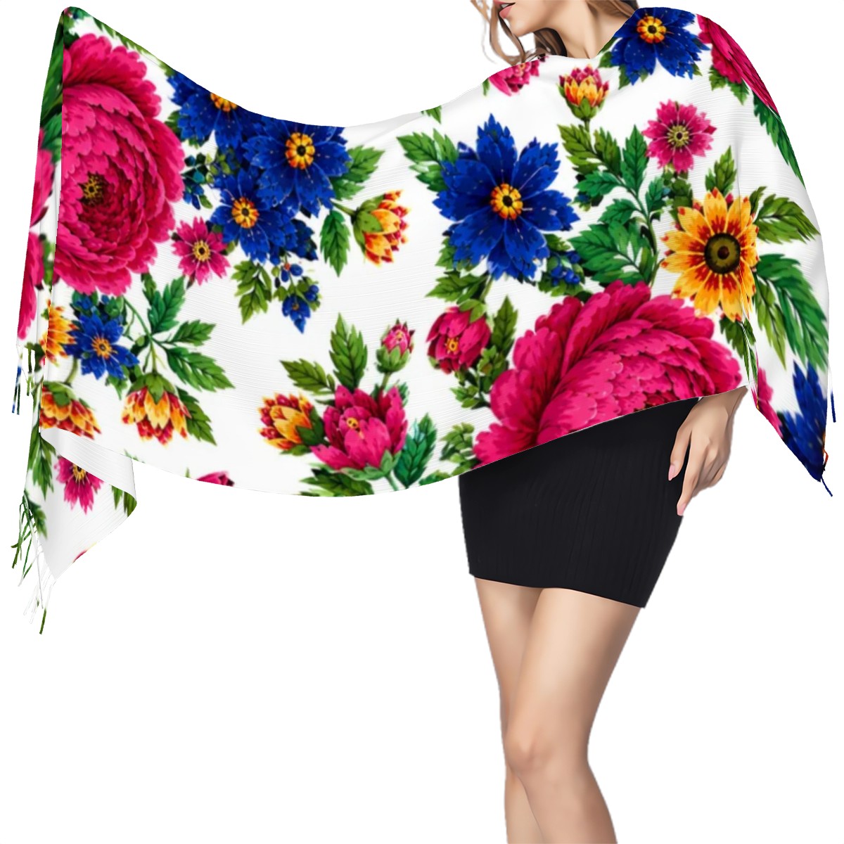Snow Kokum Floral Infinity Scarf