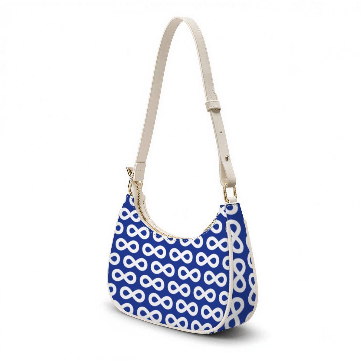 Métis Infinity Pattern Crescent Shoulder Bag