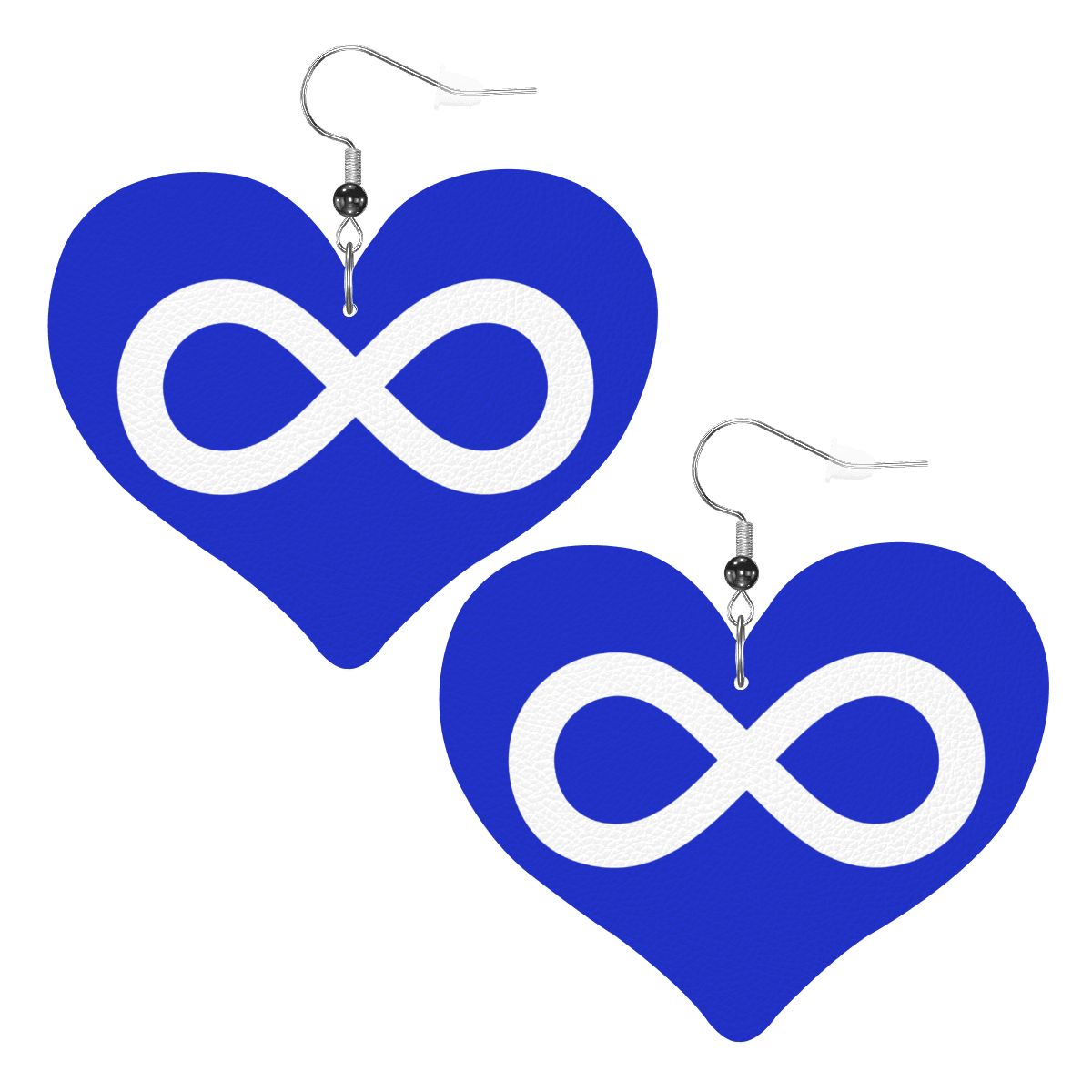 Métis Infinity Heart Leather Earrings