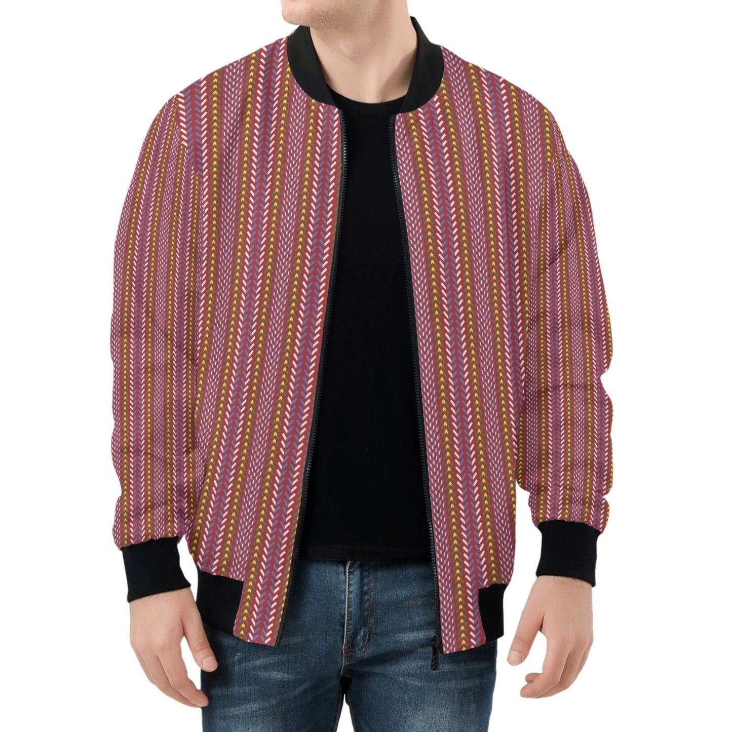 Men's Métis Sash Zip Up Lightweight Bomber Jacket