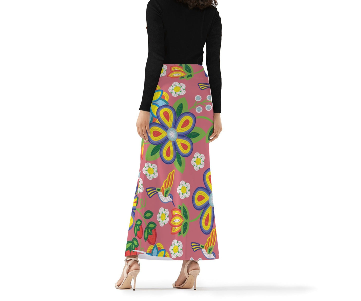 Women's Métis Floral Beaded Long Skirt