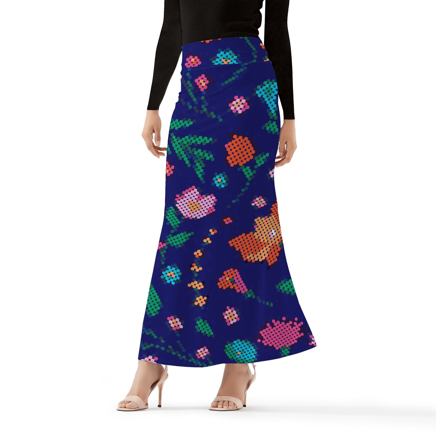 Women's Métis Digital Floral Long Skirt