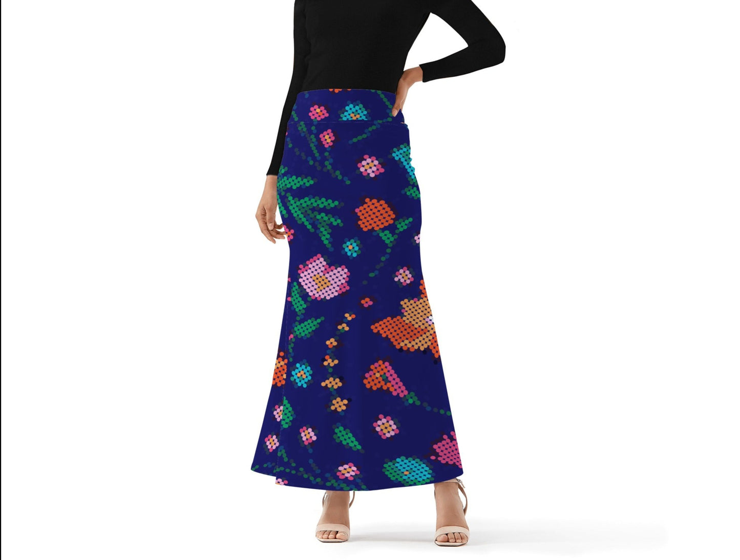 Women's Métis Digital Floral Long Skirt