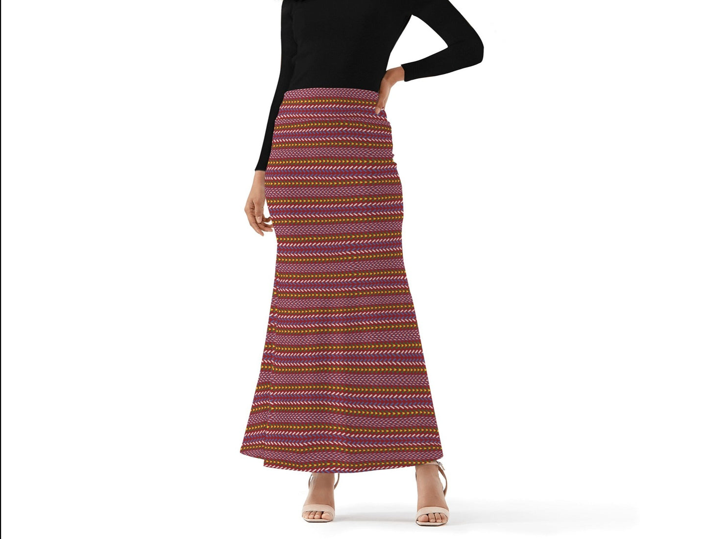 Women's Métis Sash Print Long Skirt