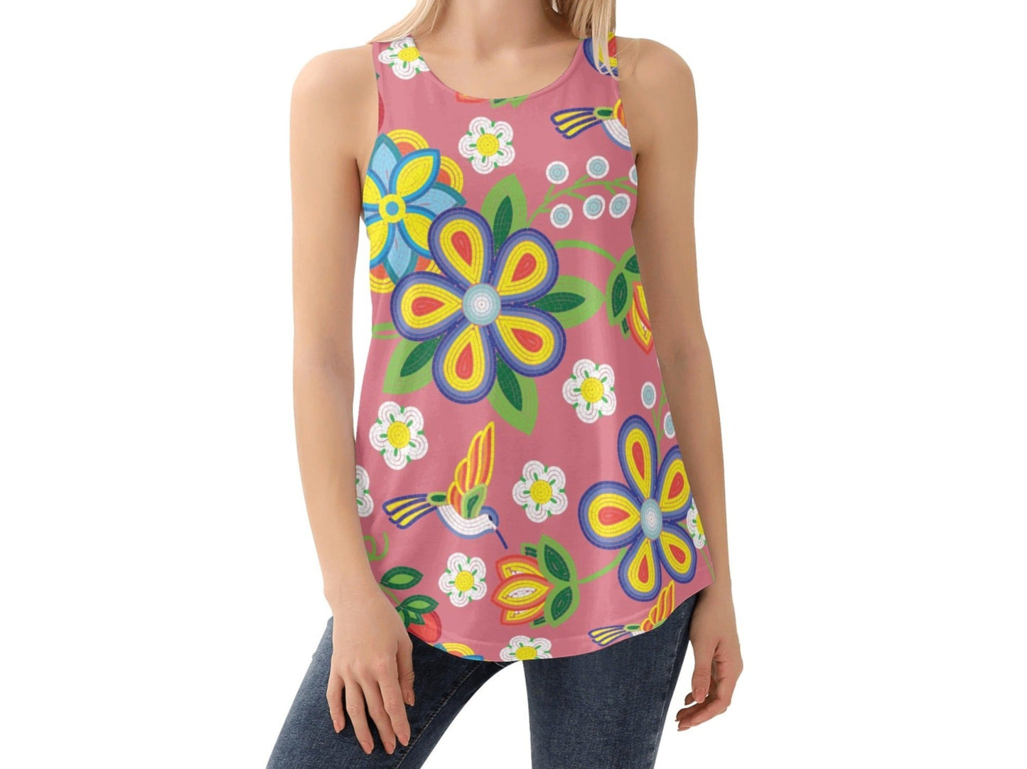 Women's Métis Floral Beaded Tank Top