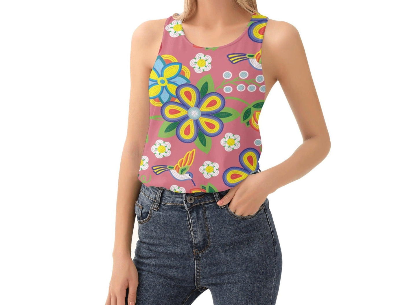 Women's Métis Floral Beaded Tank Top