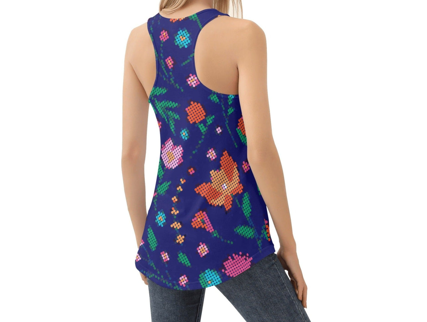 Women's Métis Digital Floral Beaded Tank Top