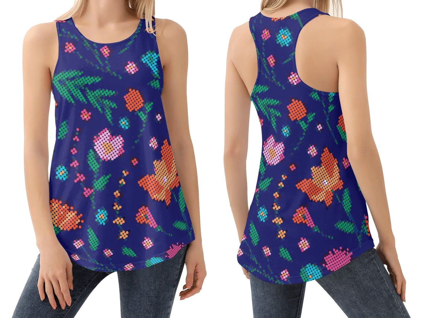 Women's Métis Digital Floral Beaded Tank Top