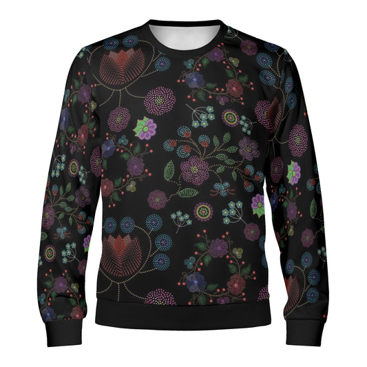 Unisex Métis Floral Dotted Crewneck Pullover Sweatshirt