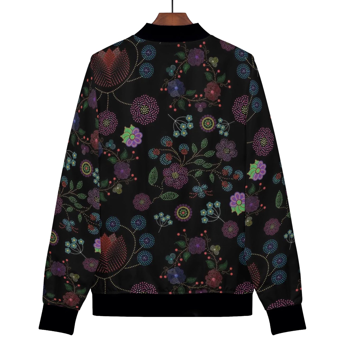 Women's Métis Floral Dotted Zip Up Lightweight Bomber Jacket