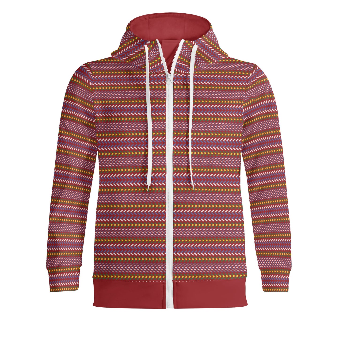 Unisex Métis Sash Full Zip Turtleneck Hoodie