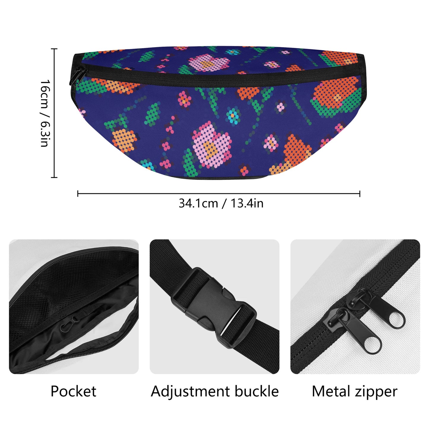 Métis Digital Dotted Floral Fanny Pack