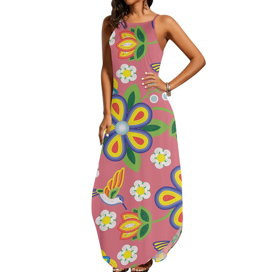 Women's Métis Floral Beaded Sleeveless Maxi Dress