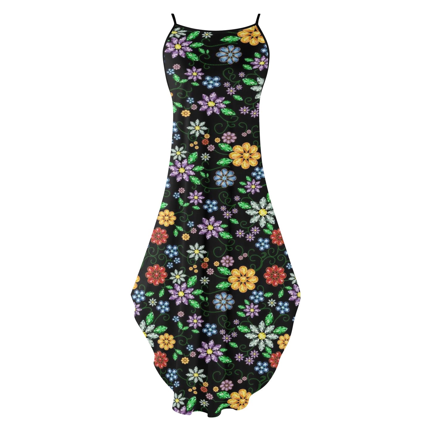 Women's Métis Inspired Floral Sleeveless Maxi Dress