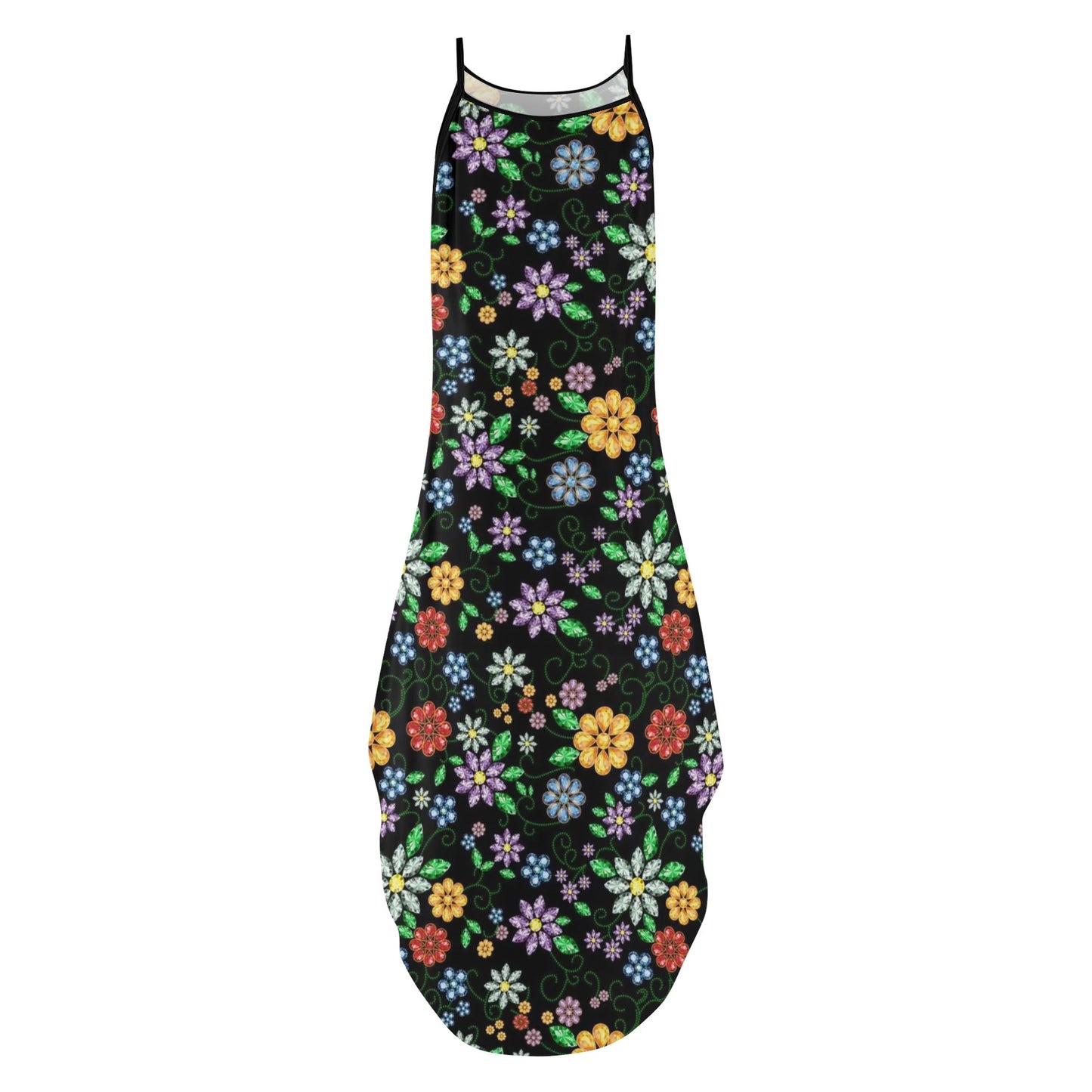 Women's Métis Inspired Floral Sleeveless Maxi Dress