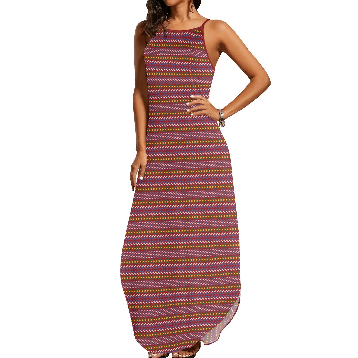 Women's Métis Sash Sleeveless Maxi Dress