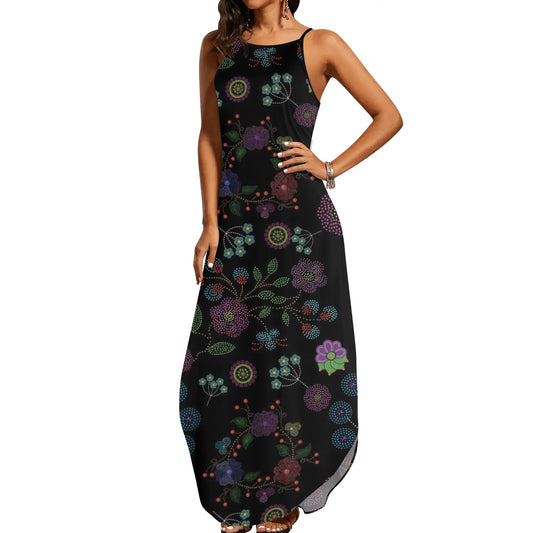 Women's Métis Floral Dotted Sleeveless Maxi Dress