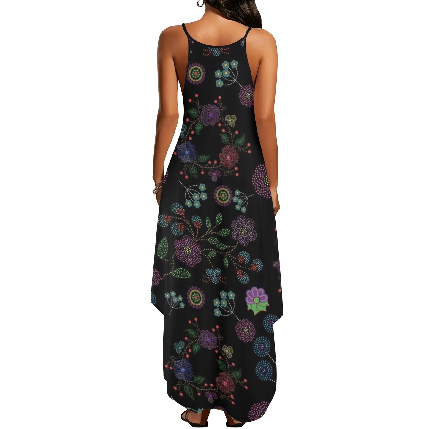 Women's Métis Floral Dotted Sleeveless Maxi Dress