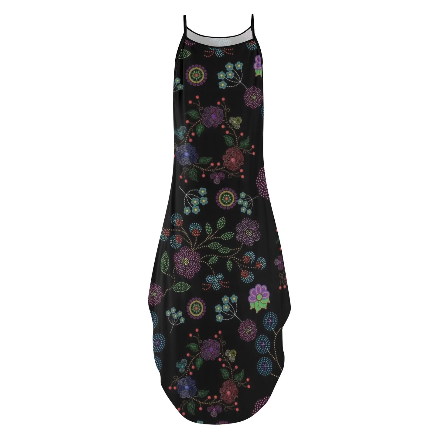 Women's Métis Floral Dotted Sleeveless Maxi Dress