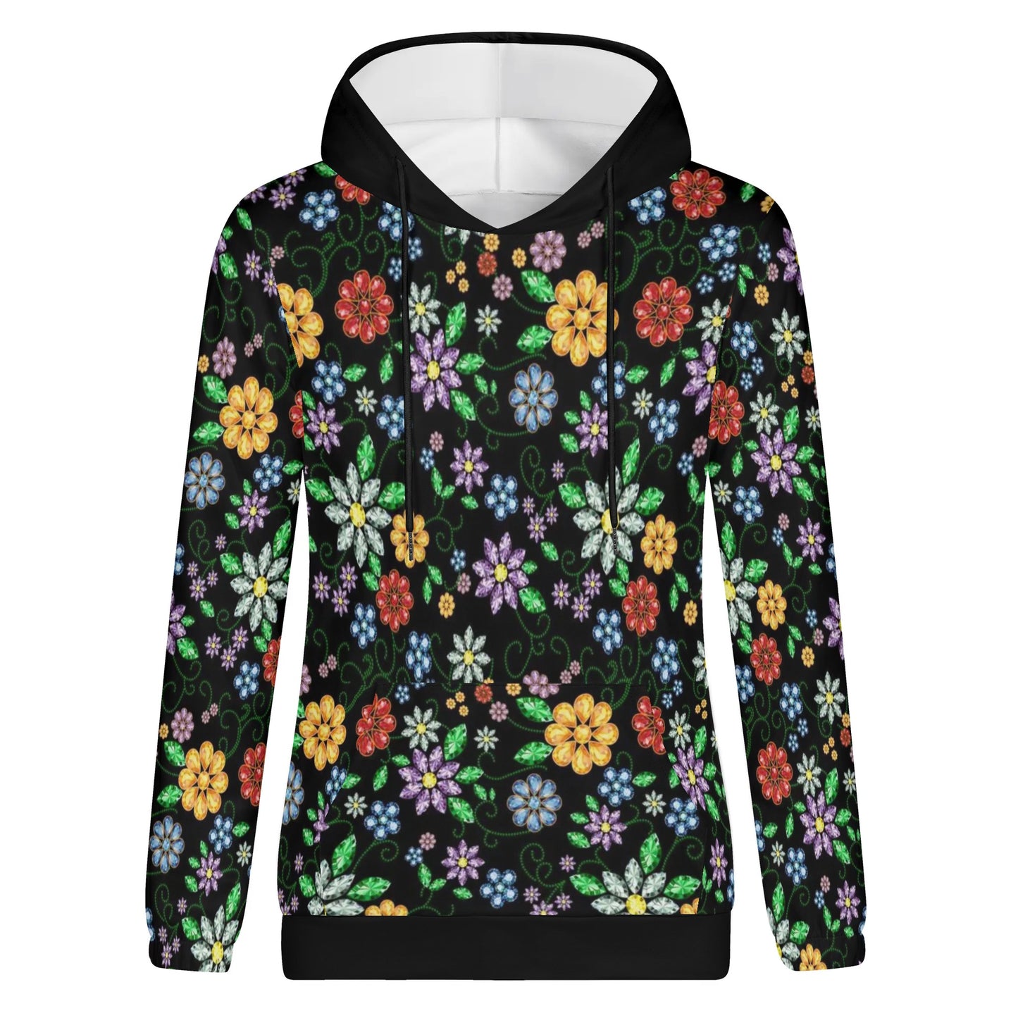 Women's Métis Inspired Floral Beaded Pullover Hoodie