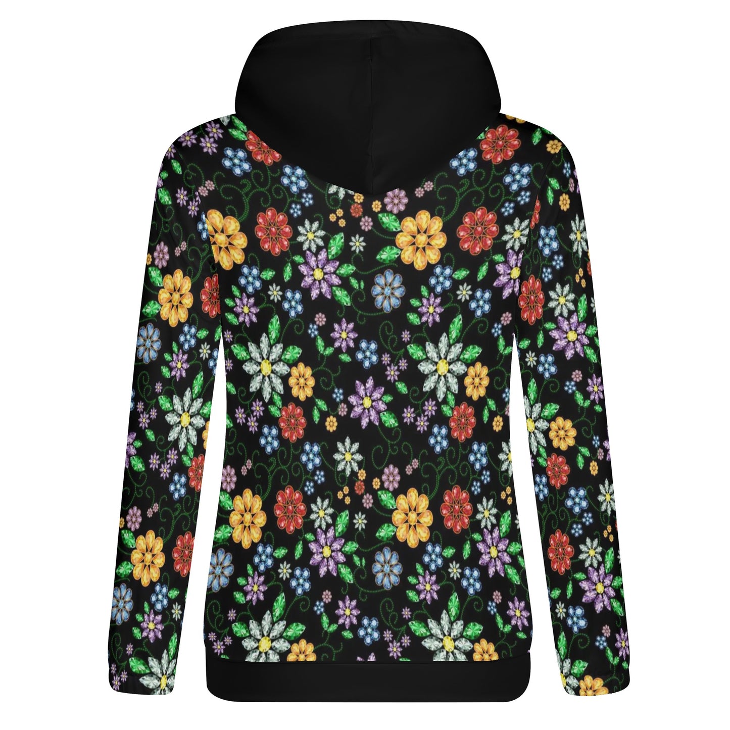 Women's Métis Inspired Floral Beaded Pullover Hoodie