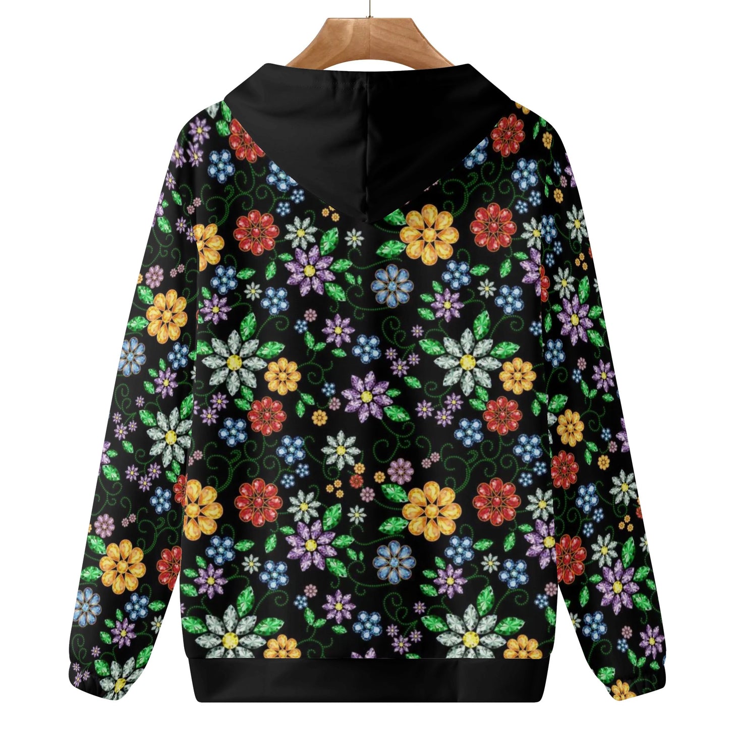 Women's Métis Inspired Floral Beaded Pullover Hoodie