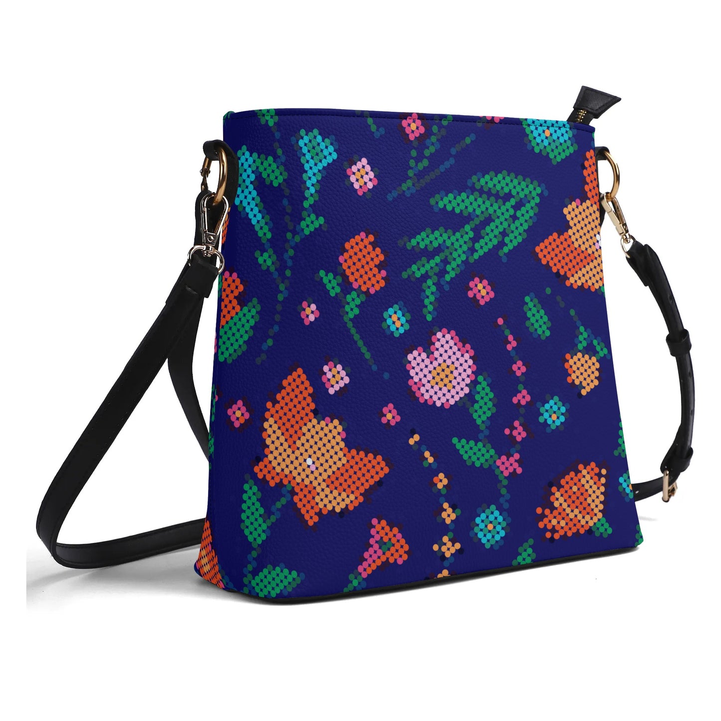 Métis Digital Dotted Floral Bucket Bag