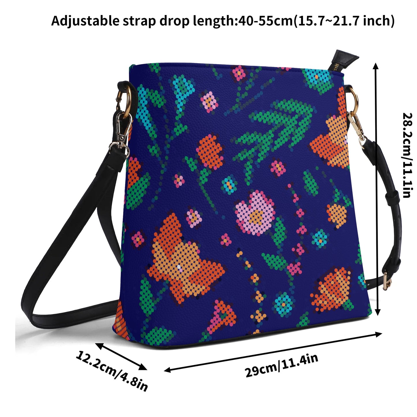 Métis Digital Dotted Floral Bucket Bag