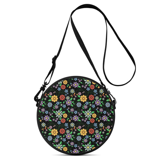 Métis Inspired Floral Round Satchel Bag