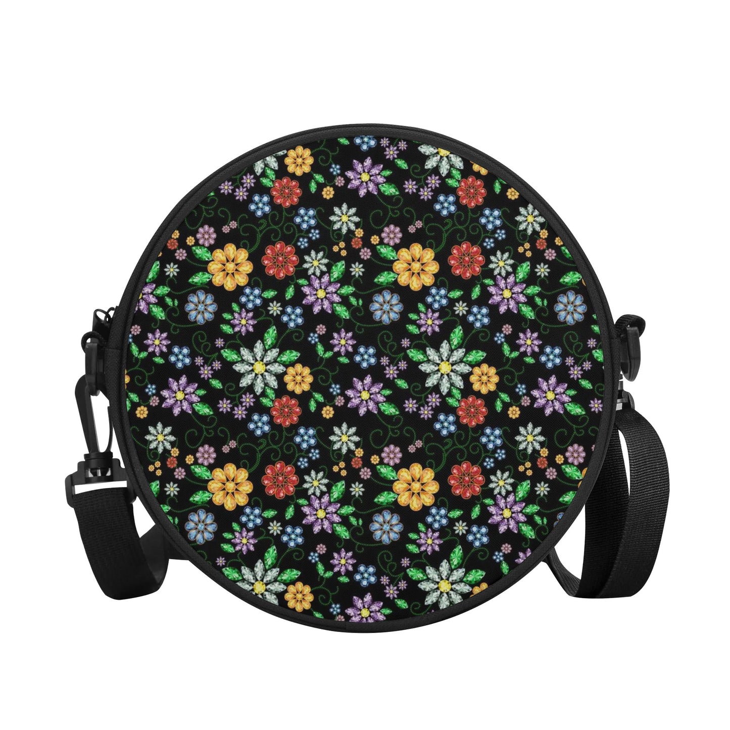 Métis Inspired Floral Round Satchel Bag