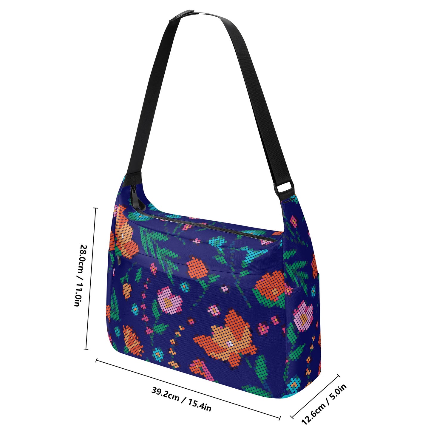 Métis Digital Dotted Floral Messenger Bag