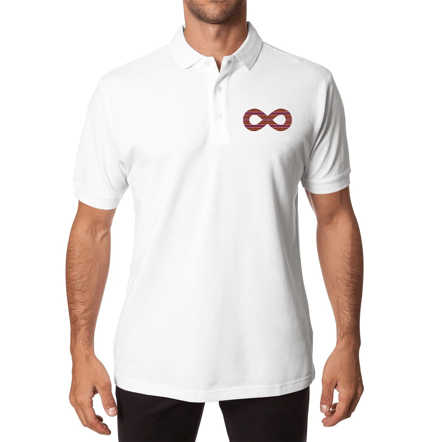 Unisex Métis Sash Infinity Cotton Polo Shirt