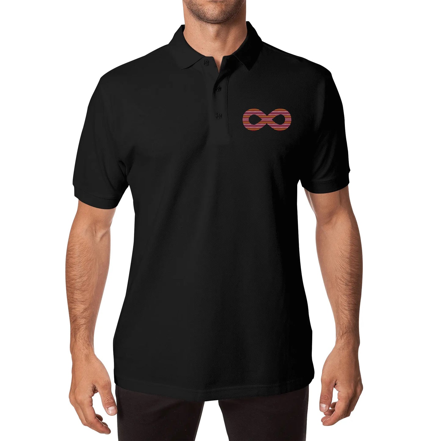 Unisex Métis Sash Infinity Cotton Polo Shirt