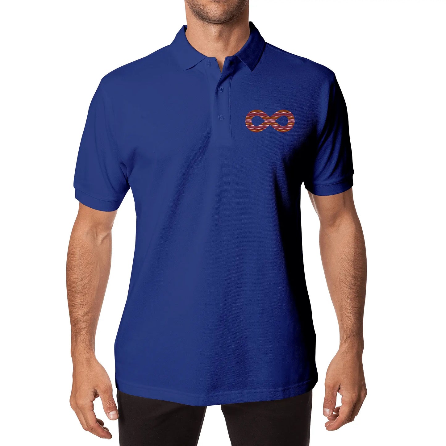 Unisex Métis Sash Infinity Cotton Polo Shirt