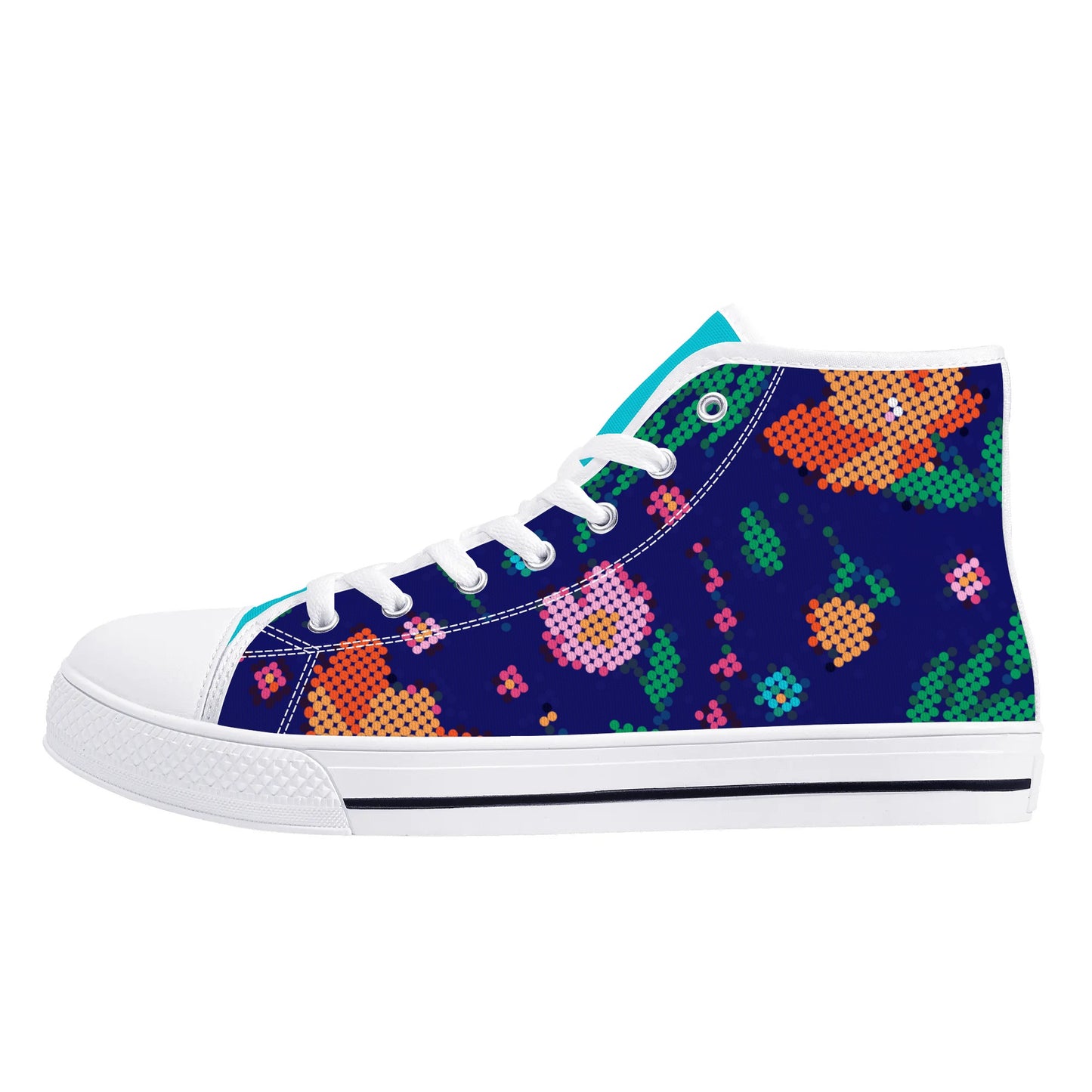 Women's Métis Digital Dotted Floral High Top Canvas Shoes