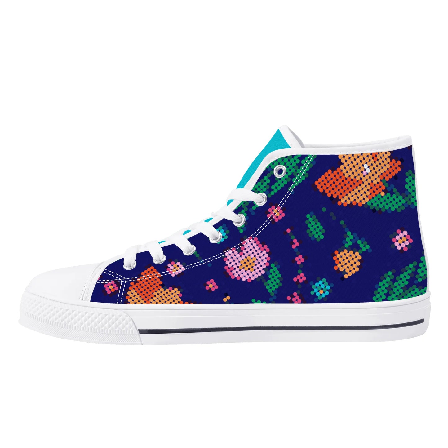 Women's Métis Digital Dotted Floral High Top Canvas Shoes