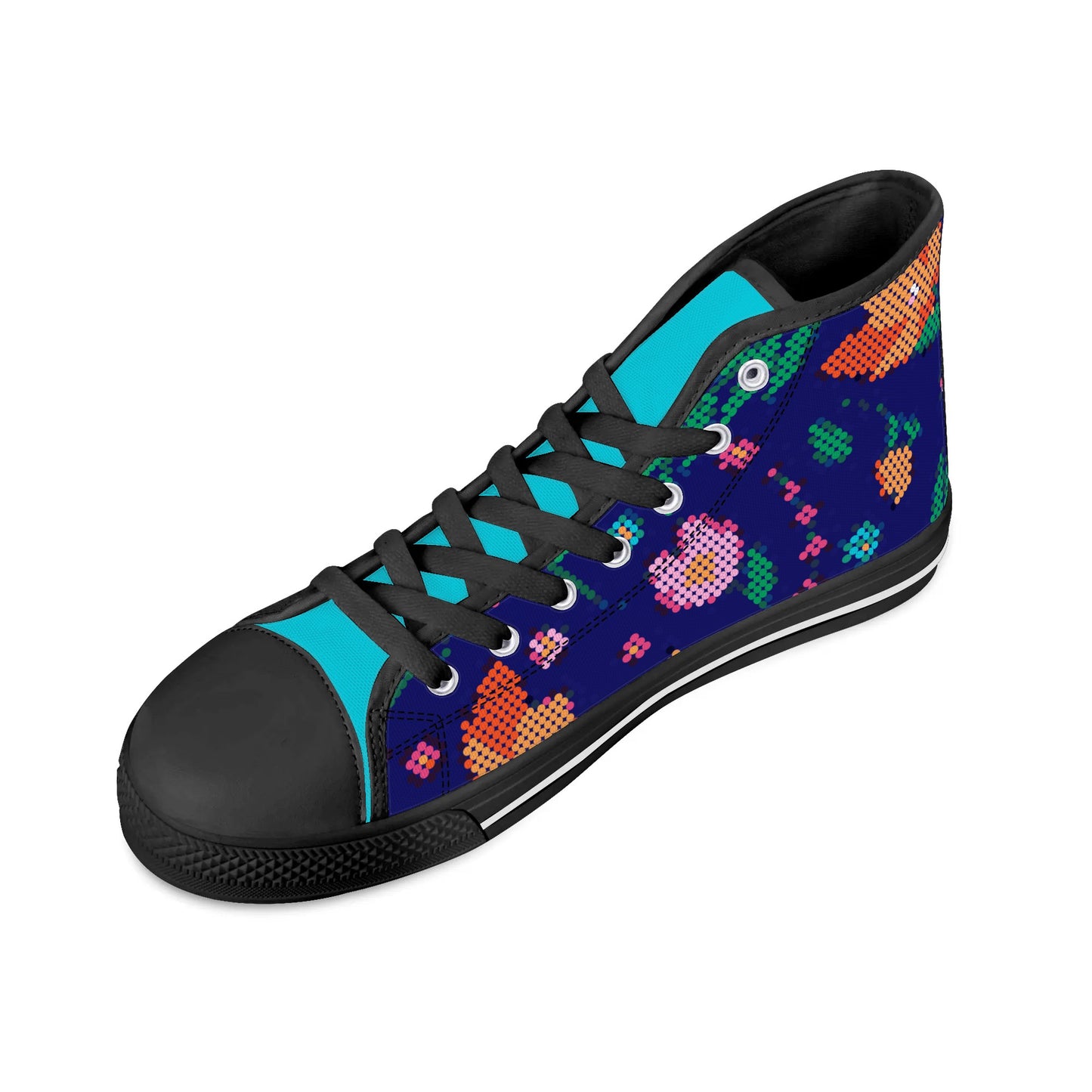 Women's Métis Digital Dotted Floral High Top Canvas Shoes