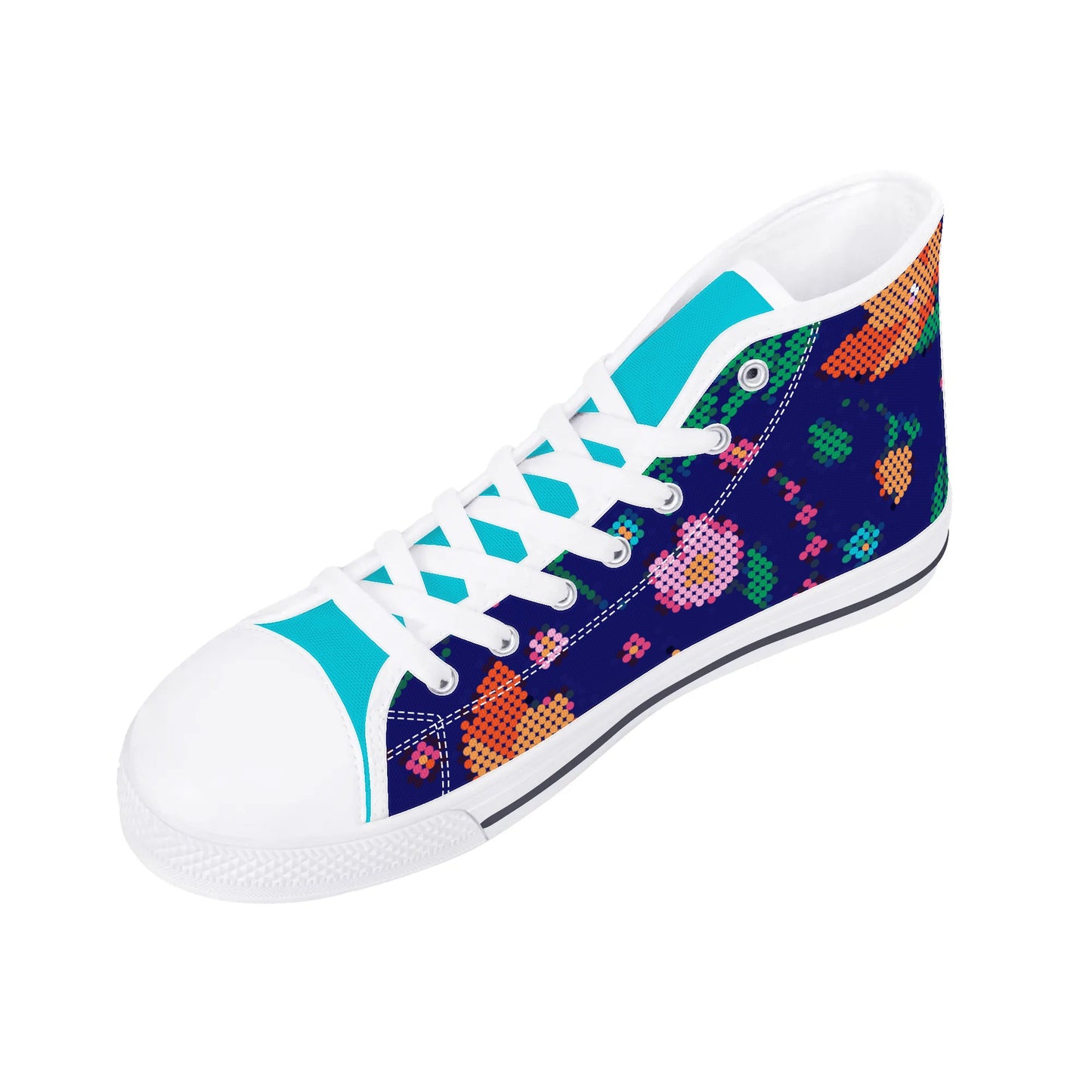 Women's Métis Digital Dotted Floral High Top Canvas Shoes