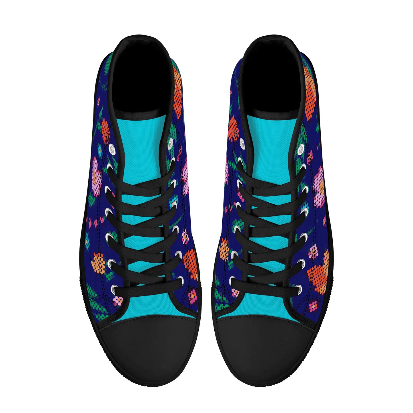 Women's Métis Digital Dotted Floral High Top Canvas Shoes