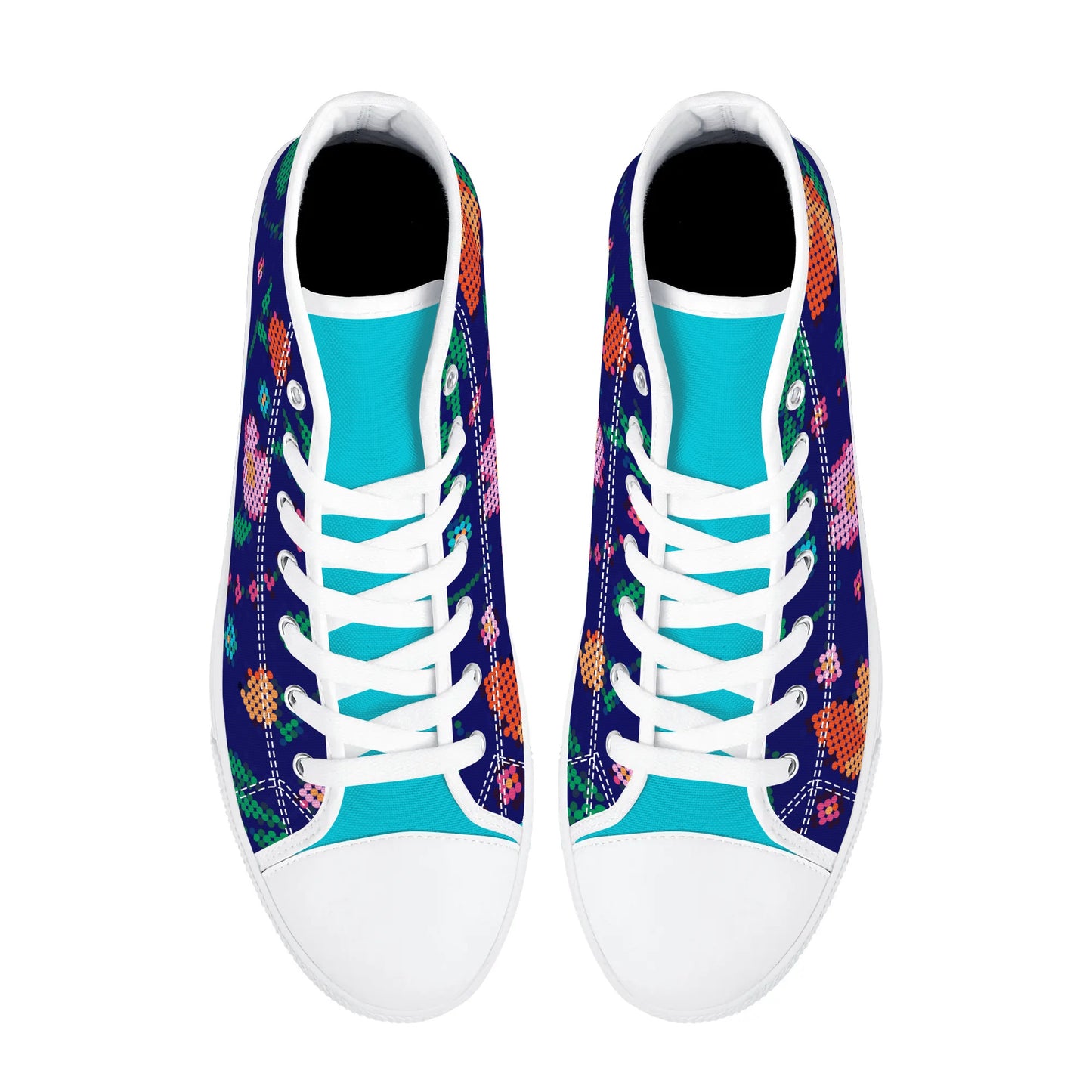 Women's Métis Digital Dotted Floral High Top Canvas Shoes