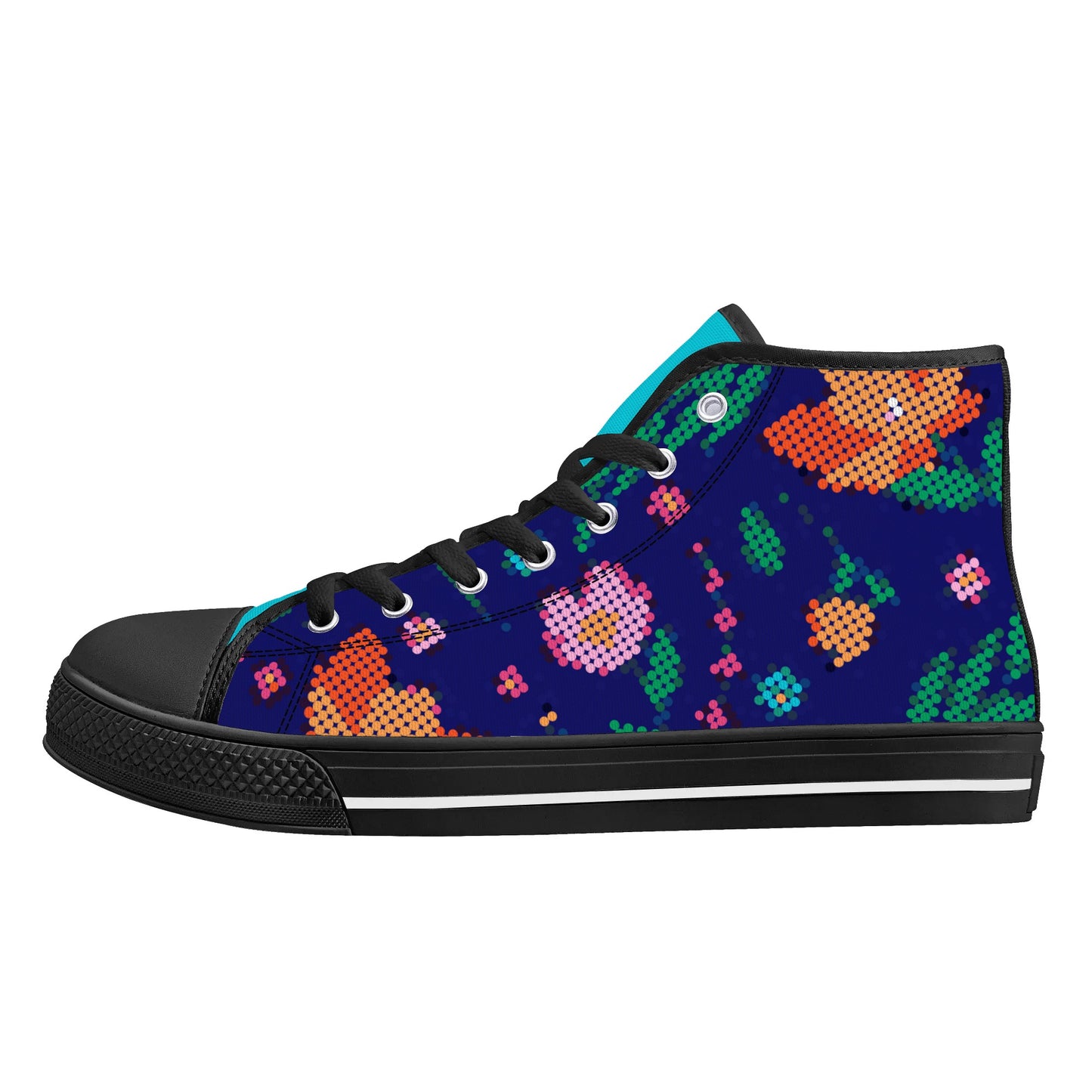 Women's Métis Digital Dotted Floral High Top Canvas Shoes