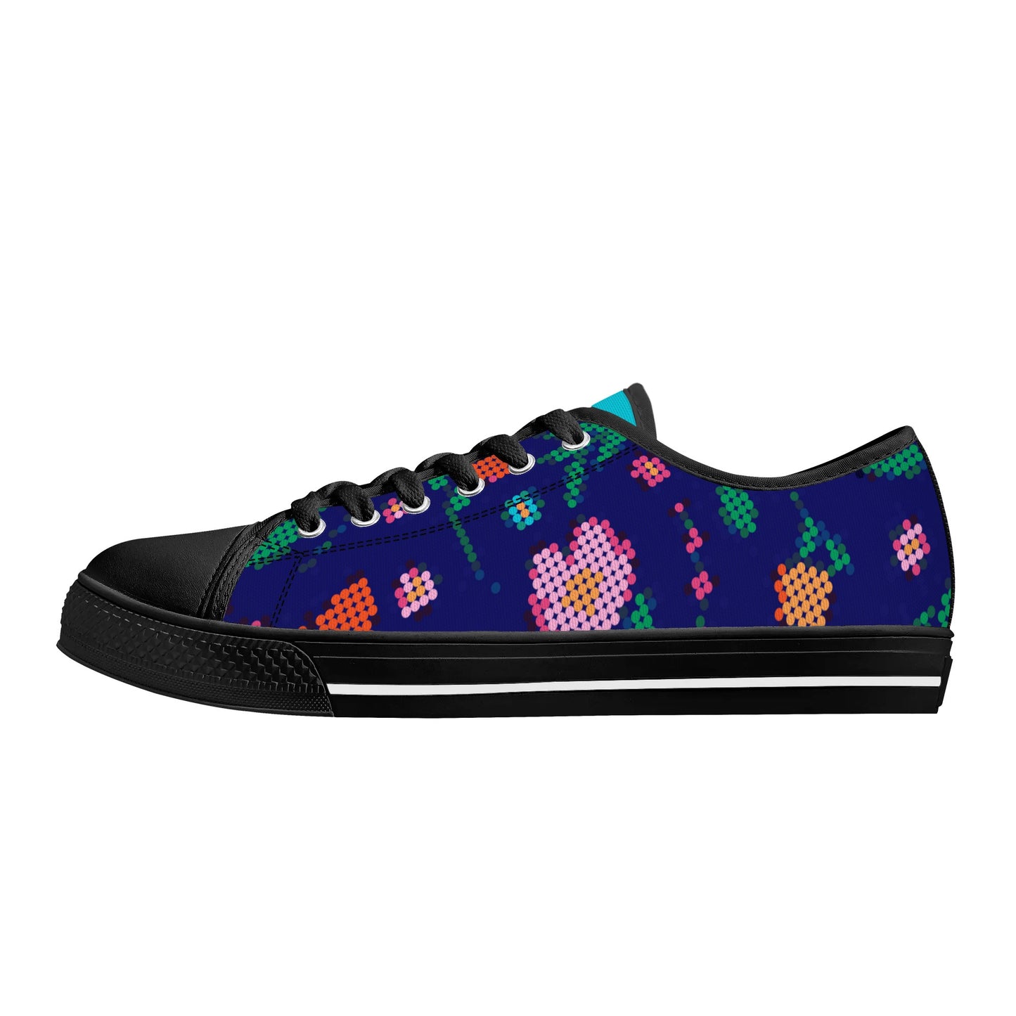 Women's Métis Digital Dotted Floral Low Top Canvas Shoes