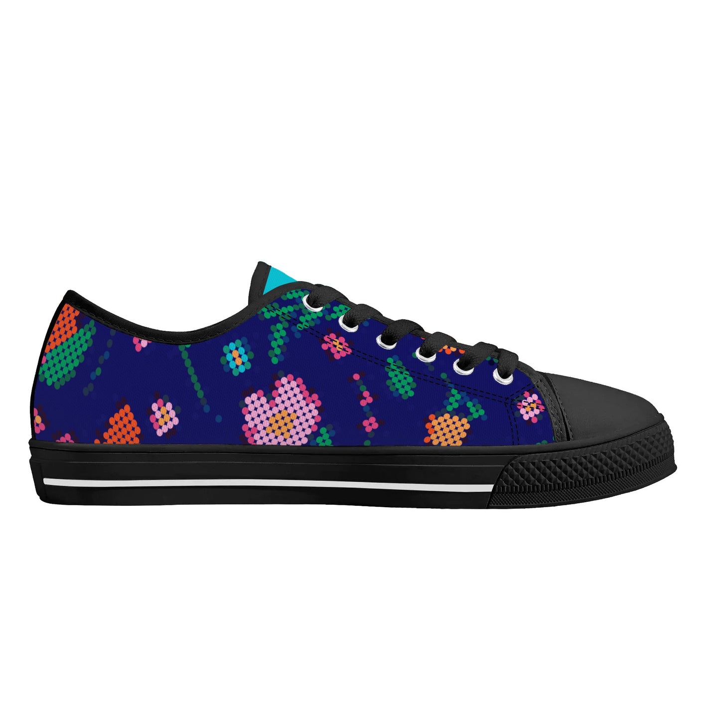 Women's Métis Digital Dotted Floral Low Top Canvas Shoes