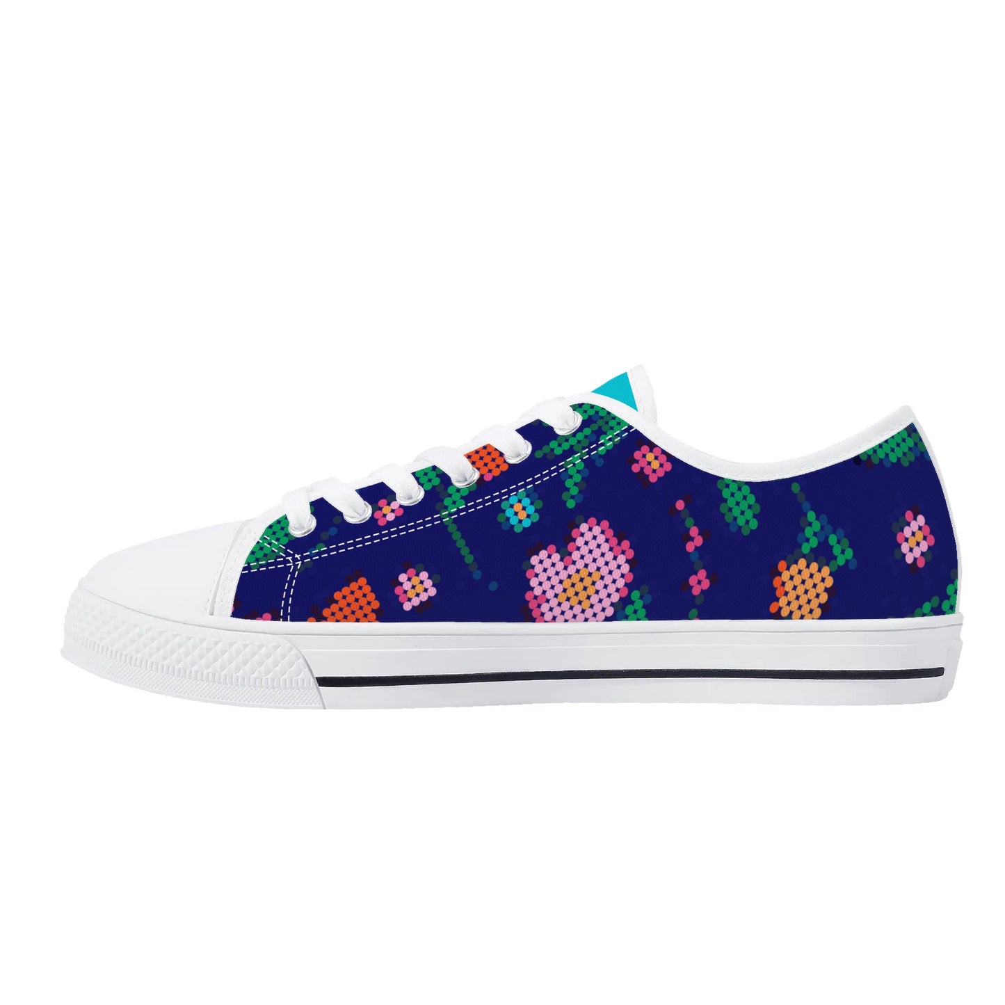 Women's Métis Digital Dotted Floral Low Top Canvas Shoes