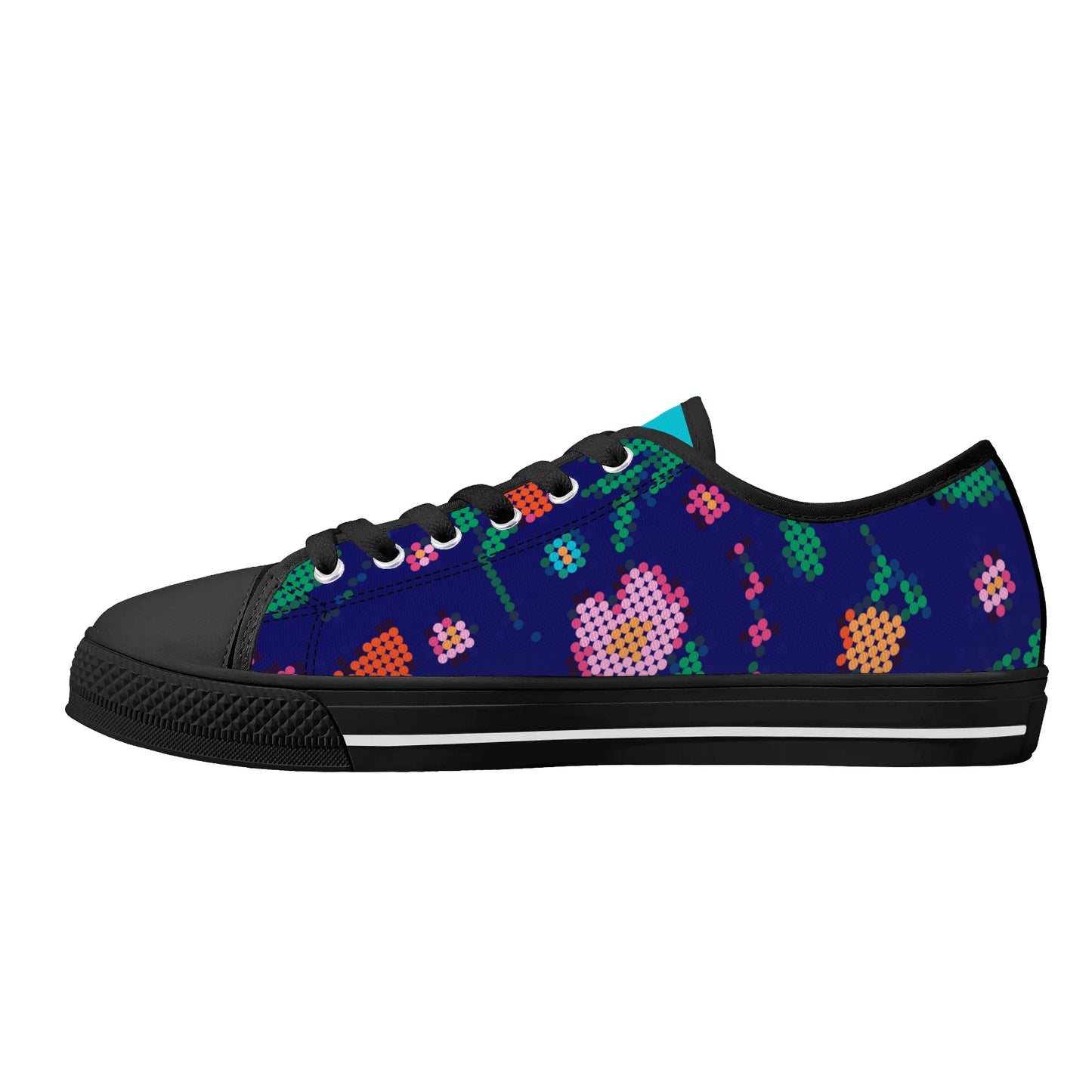 Women's Métis Digital Dotted Floral Low Top Canvas Shoes