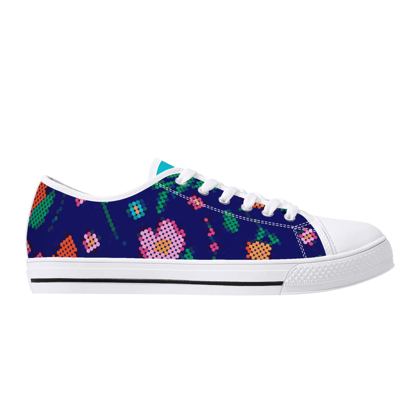 Women's Métis Digital Dotted Floral Low Top Canvas Shoes