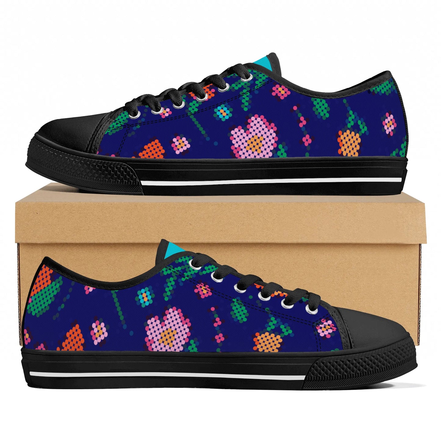 Women's Métis Digital Dotted Floral Low Top Canvas Shoes